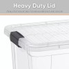 Superio Clear Storage Bins with Lids, 5 Pack- Plastic Storage