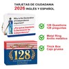 Tarjetas de Ciudadanía 2026 Inglés y Español, US Citizenship Flash