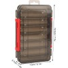 Fishing Lure Box,Plastic Fishing Box OrganizerDouble Sided Fishing Bait Storage
