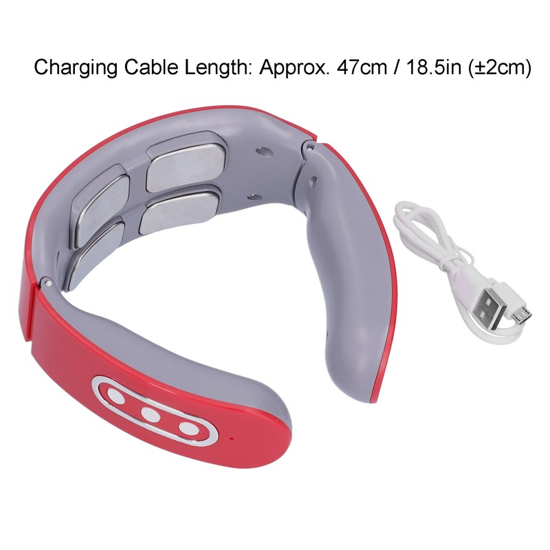 4 Massage Head Neck Massager Electric Hot Compress Relieve Fatigue