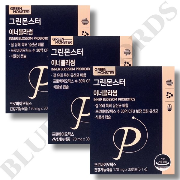 그린몬스터 이너블라썸 170mg x 30캡슐 x 3박스 3개월분