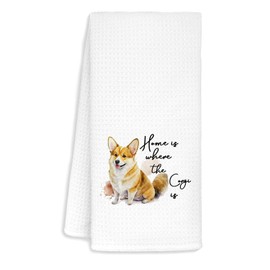 Jvpke Corgi Gifts,Corgi Kitchen Towels,Corgi Decor,Gifts for Corgi Lovers,Corgi Dish Towels,Cute Bathroom Decor,Corgi Hand Towels 16×24 Inch