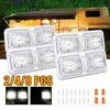 HAISTYLE RV LED Ceiling Double Dome Light Fixture with ON/Off