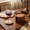 LemonRoad Set of 7 Acacia Wood Coaster Stand Set 6