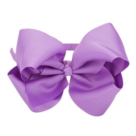 MEEDEE Purple Big Bow Headband for Girls Grosgrain Ribbon Hair Hoop Headband for Toddlers Kids Party Decoration Cosplay Costume Headwear Makeup Handmade Hair Band