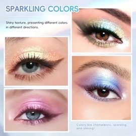 9-Color Glitter Eyeshadow Palette,Shimmer Eyeshadow Palette,Matte Shimmer E-yeshadow P-alette,White & Pink Glitter Shades,S-himmer Eye Shadow Pallets for Women,E-yeshadow P-alette,G-litter Ey-eshadow