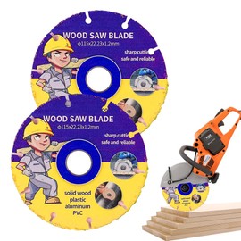 2 Pieces Cutting Discs, 115 mm Saw Blade for Angle Grinder, Wood Flex Disc Carbide Multi Wheel Cutting Disc for Wood, Plywood, Rubber, Plastics, for Woodworking