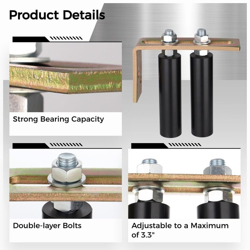 Slide Gate Guide Roller, 6" Universal Nylon Gate Roller Guide