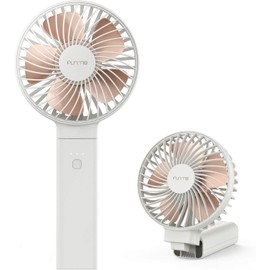 Funme Handheld Fan Portable Strong Wind Fan Rechargeable, 5000 Battery 20 Hours Quiet Foldable USB Desk Fan, 4 Speed Powerful Personal Hand Fan Exquisite for Girl Makeup Office Indoor Outdoor Holiday