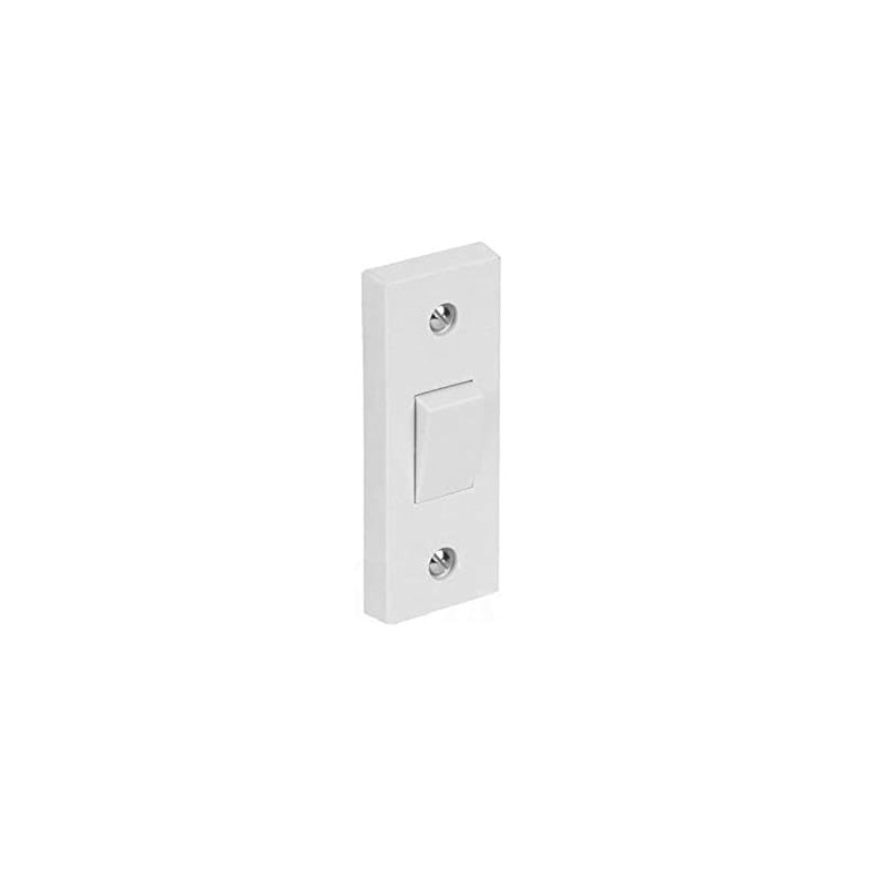 Invero 1 Gang 1 Way Electric Architrave Narrow Light Switch
