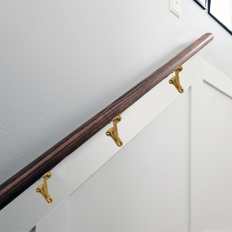 ZAUYX 5 Pack 3 Inch Hand Rail Bracket Antique Brass
