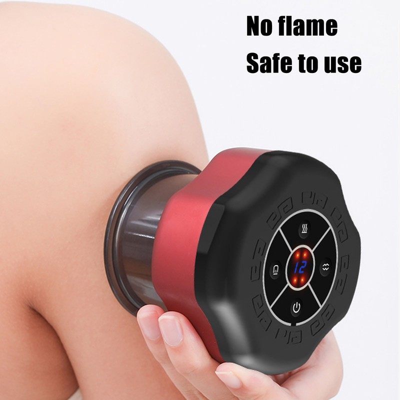 Gua Sha Cupping Massager Set 12 Gears Dynamic Hot Compress
