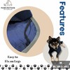 Pawcratean Dog Raincoat, Water Resistant, Adjustable, Cool Design (Dark Blue,