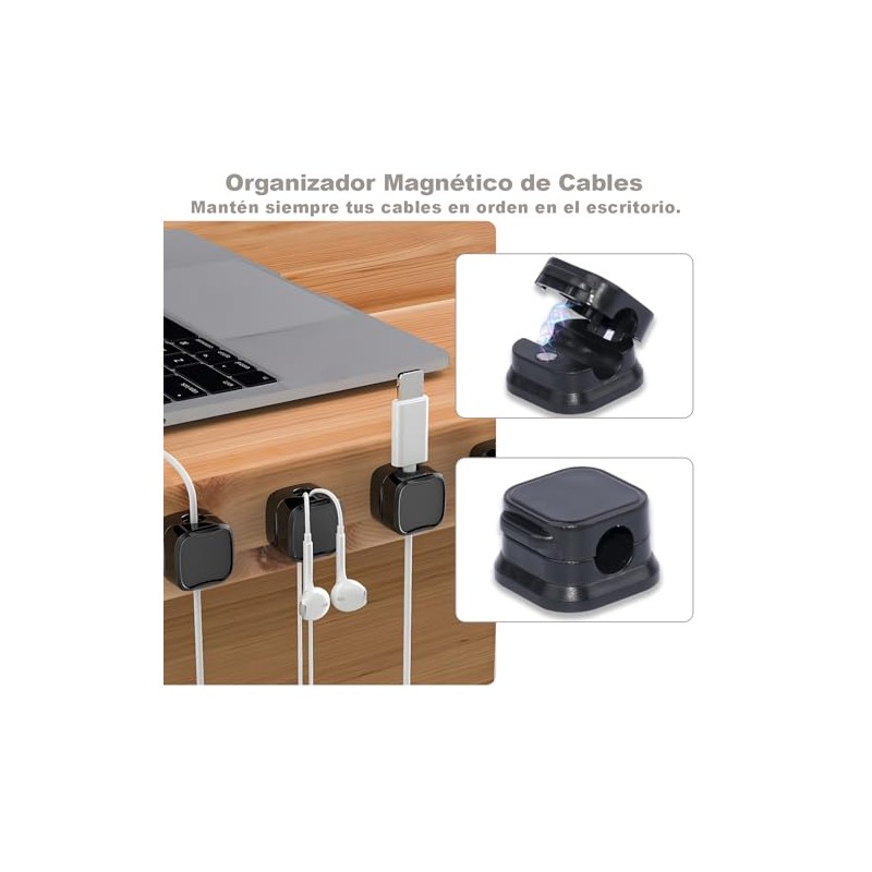 20 Piezas Organizador de Cables Magnético - Clips Organiza Cables