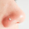 moonlidesigns Tiny Nose Stud 22 gauge Sterling Silver Crystal Nose