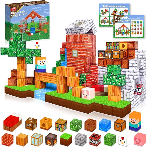 Magnetic Blocks | 100PCS Magnet Building Cube Game, Constructions Toys