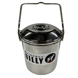 FIREBOX Billy Cambush Craft Pot, Medium, Direct Fire, Stainless Steel, Bail Handle, Hanging, Cooker, Outdoor, Camping, BBQ, Bushcraft, Barbecue