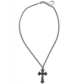 Wigo Figments Women's Big Cross Necklace, Accessory, Silver Access, Gift, F
