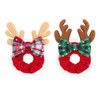 YanJie Christmas Scrunchies Reindeer Headband Bows Velvet Hair Band Cute