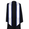 GraduationMall Plain Graduation Honor Stole Angled End With Trim Unisex