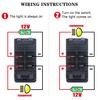 Taiss RK1-06N-BU Boat Marine Illuminated Rocker Switch 12V 20A 4Pin