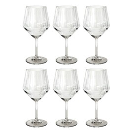 Abode Homewares by TarHong Angle Acrylic Goblet, Set of 6, Clear, 23 oz.