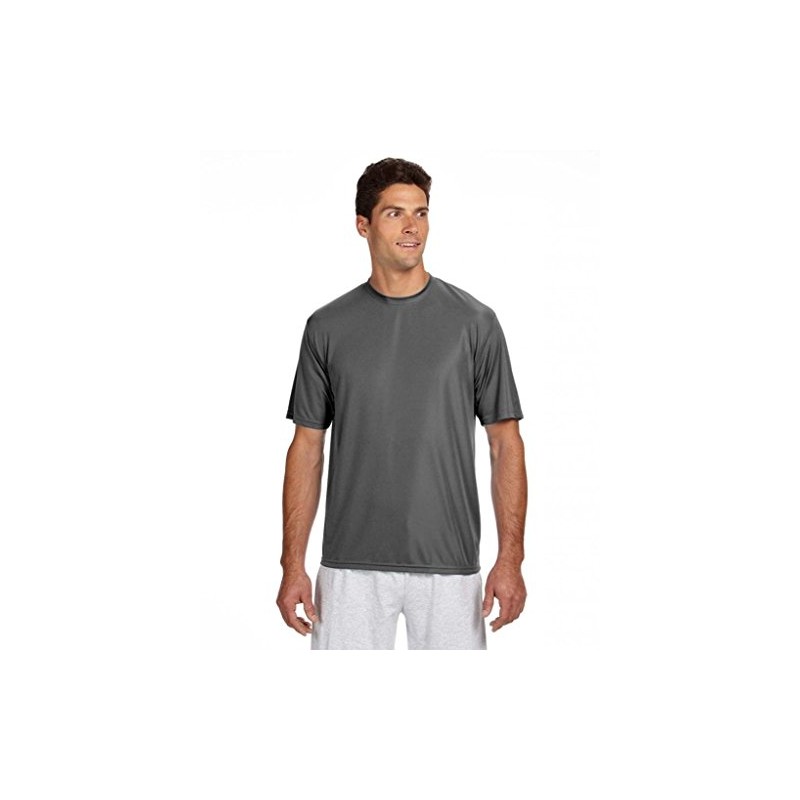 A4 Mens Cooling Performance Crew T-Shirts Graphite