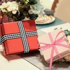 Euvoym 50 Yards Red Gingham Ribbon Buffalo Plaid Craft Ribbon