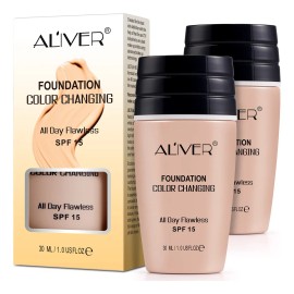 Aliver Base De Maquillaje Con Cambio De Color 2 Unidades