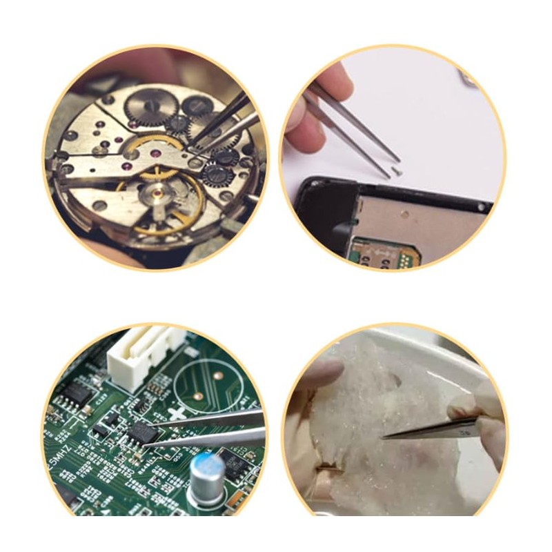 Professional Pointed Tip Tweezers Precision Stainless Steel Sharp and Perfect