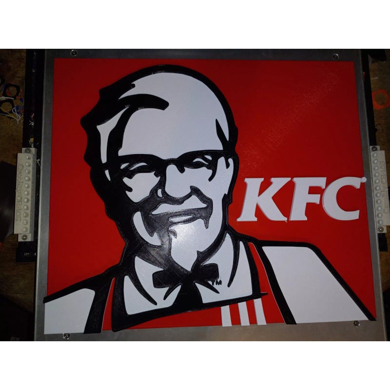 Spencer-3D 15 Inch Diameter KFC 3D Printed 3D Logo Sign