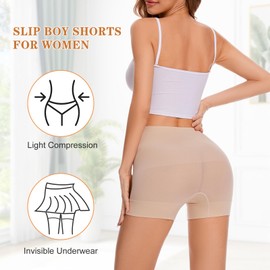 AliyaFeng Womens Seamless Shaping Boyshorts Panties Shapewear Tummy Control Underwear Slip Shorts for Under Dresses