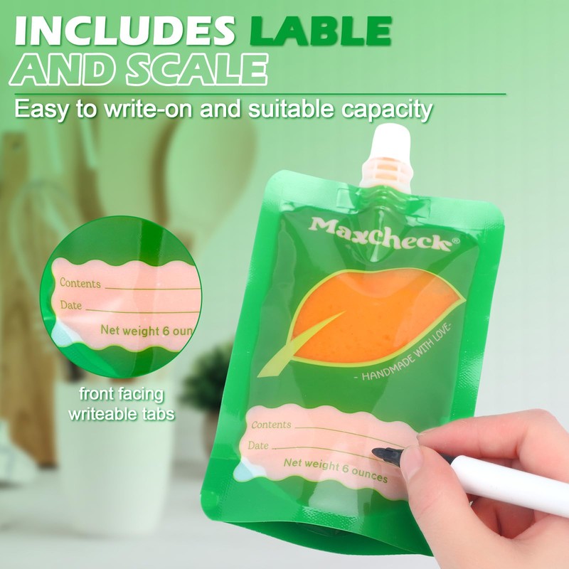 Maxcheck Maxcheck 28 Pcs Refillable Baby Food Pouches Maker Set