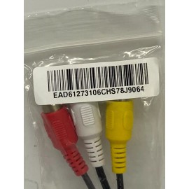 LG AUDIO / VIDEO RCA TO 3.5mm PLUG CABLE ADAPTER EAD61273106 NEW A/V