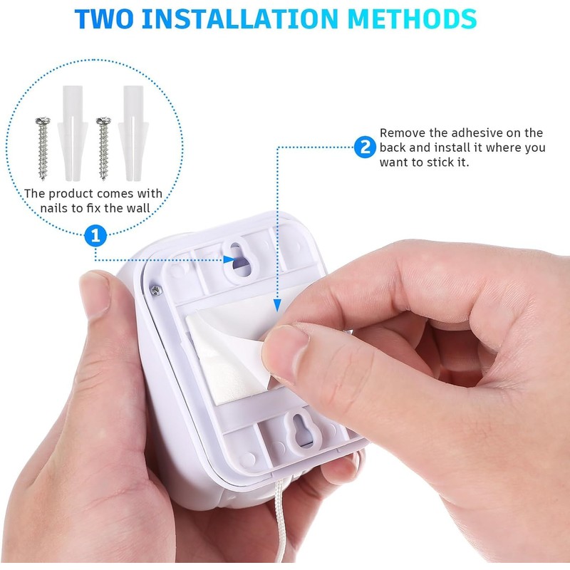 Vugyue Pull Wall Light Lamp, Self-Adhesive LED Closet Light, 180