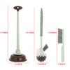 Cq acrylic Toilet Brush and Plunger Set,Green 3 in 1