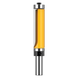 HUHAO Top and Bottom Bearing Flush Trim Router Bits Set 1/2 Inch Shank, Carbide Pattern Flush Trim Cut Router bit, 3/4 Inch Cutting Diameter, 2-1/2" Cutting Length