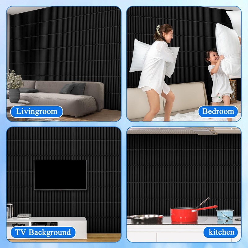 Nuanchu 32 Pcs 3D Wall Panels for Interior Wall Decor,