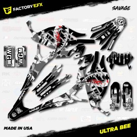 Factory EFX Gray Savage Racing Camo Graphics kit fits Sur-Ron Ultra Bee All Years Surron