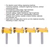 Spoilboard Surfacing Router Bit Set 4 Flute Rabbet Slot Flattening