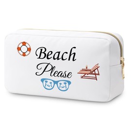 Beach Lovers Gifts Cruise Cosmetic Bags Beach Vacation Gifts for Women Her Girls Makeup Bags Ocean Theme Gifts Christmas Graduation Birthday Gift Friendship Gifts for Sister Summer Beach Travel Pouch