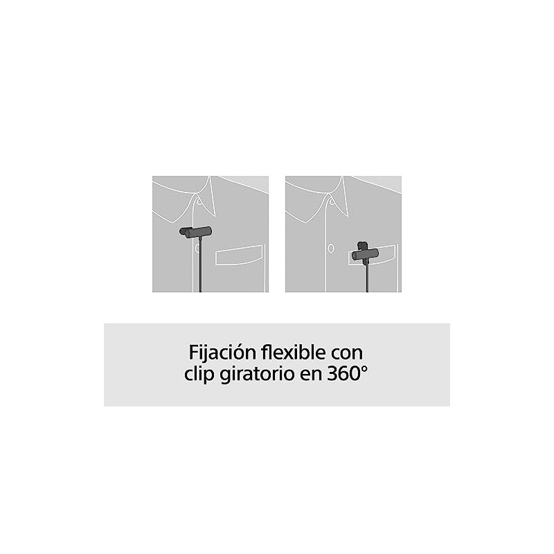 Sony Micrófono estéreo ECMLV1 de Solapa
