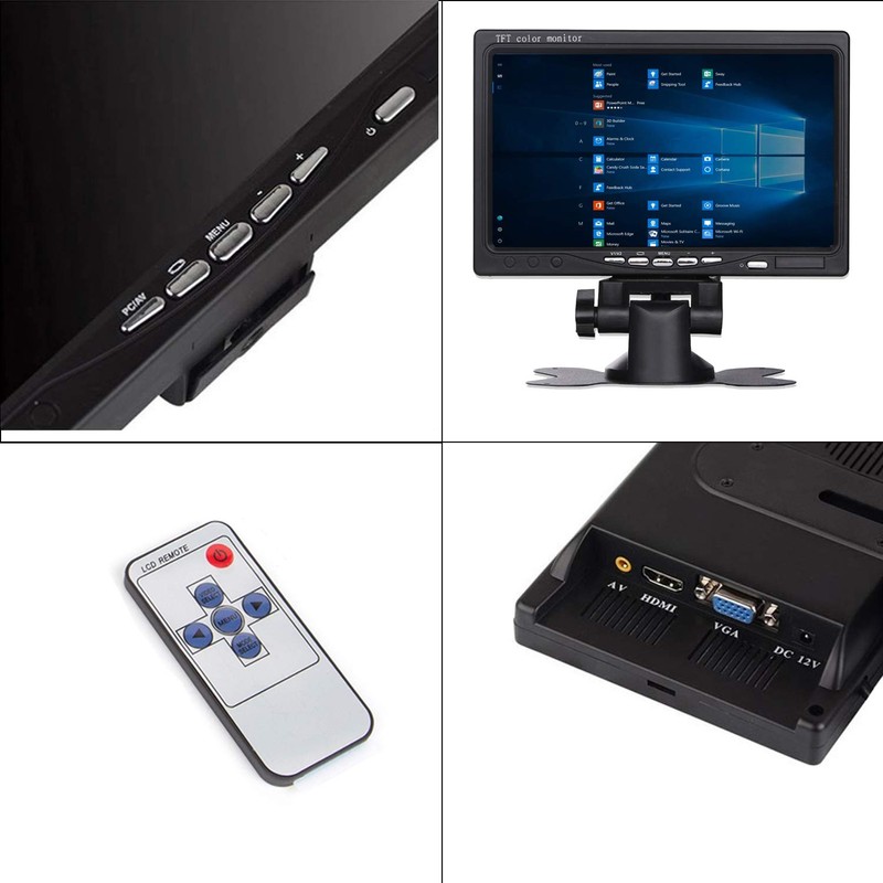 Yasoca 7 Inch Monitor HDMI - 1024x600 HD TFT LCD