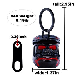 TEWAFOS Motorcycle for Bell - Bicycle Bells for Men, Stainless Steel bring good luck and peace motorcycle bell (red)