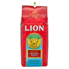 Lion Coffee Classic Original Whole Bean Coffee, Medium Roast, A Taste of Aloha - 24 Ounce Bag