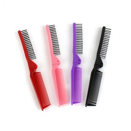 Portable Folding Hairbrush Double-Sided Comb 3ea