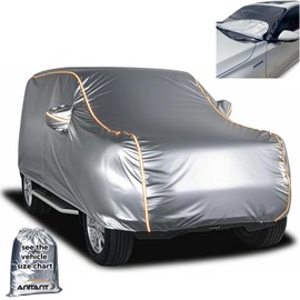 ANITANT Durability Four Seasons SUV Car Cover Waterwproof All Weather(Gift Windshield Cover) Winter Summer Snow Car Cover SUV Fit Volkswagen Tiguan Honda CRV 182" to191
