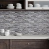 Bainley 10-Sheet Peel and Stick Backsplash, Distressed Wood with Metal