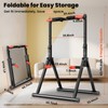 WATBKHE Foldable Power Tower Pull Up Bar Dip Station, Pull