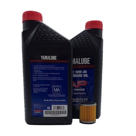 Yamaha YFZ 450R (2009-2023) Oil Filter Change Kit Yamaha Part# 5D3-13440-09-00 and 2 Quarts All Purpose LUB-10W40-AP-12